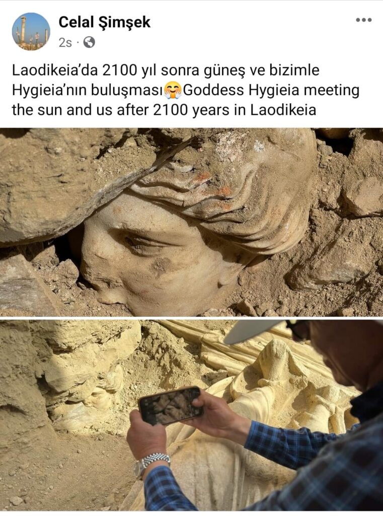 Hygieia’nın başı 2 bin 100 yıl sonra güneşi gördü