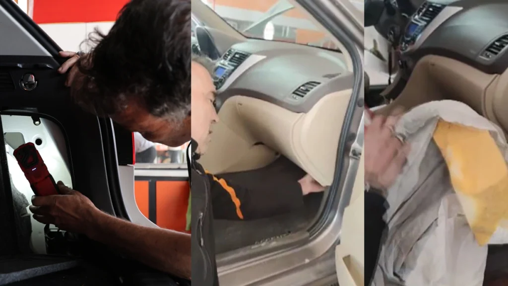 pes dedirten goruntu otomobilin airbaginden sunger cikti iqop