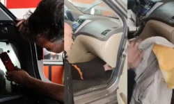 pes dedirten goruntu otomobilin airbaginden sunger cikti iqop