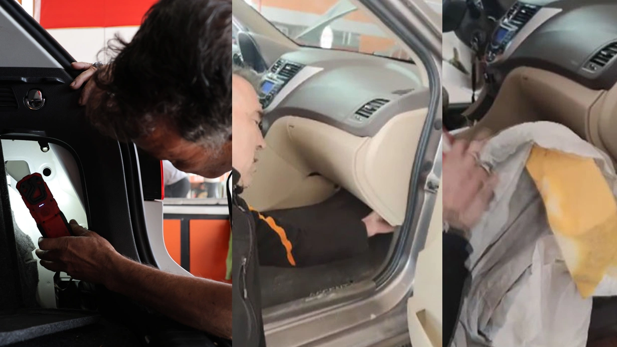pes dedirten goruntu otomobilin airbaginden sunger cikti iqop