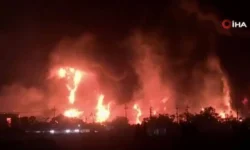 erbil de petrol rafinerisinde yangin