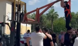 damadi forklifte asip bahce hortumuyla yikadilar bursanin iznik ilcesinde gerceklesti l9nb