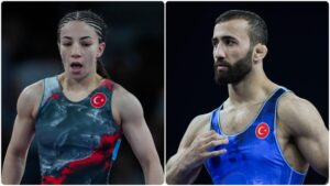 Mill guresciler Burhan Akbudak ve Evin Demirhan Yavuz Olimpiyat Oyunlari na veda etti