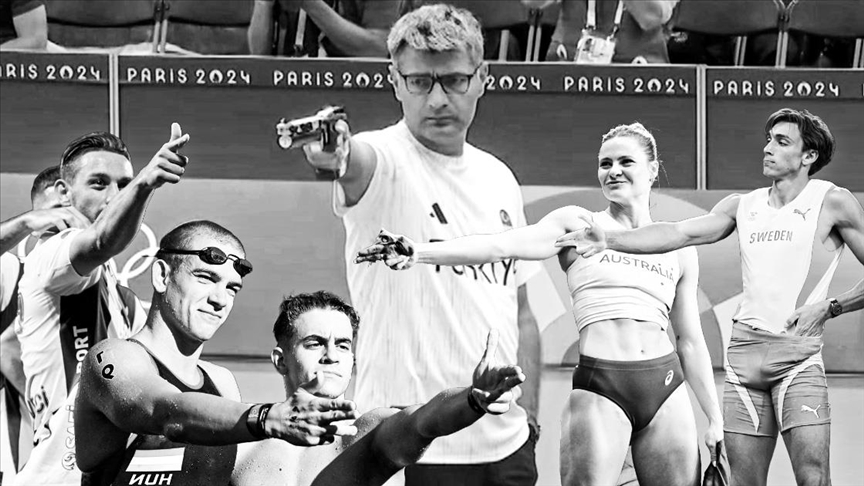 Yusuf Dikec tarzi spor sahalarinda sevinc pozu oldu