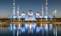AbuDahbi Place Mosque Nightfall 1