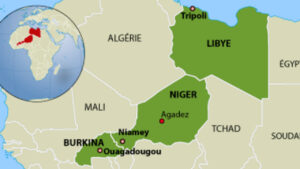 Carte Libye Niger Burkina 410 0