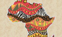afrika haritasi etnik kanvas tablo 78c7a