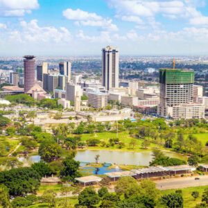 Panoramic View Of The Nairobi Cityscape Capital Of Kenya Sub Saharan Africa